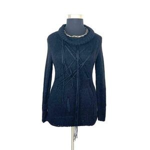 Duende by Avda Bruner L Black Sweater  Art To Wear Web Goth Dark Faeriecore